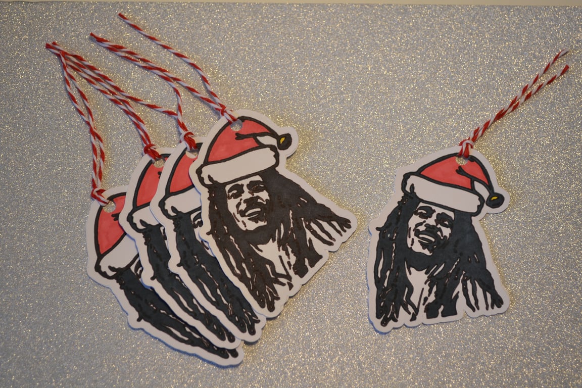 Bob Marley Christmas Gift Tag