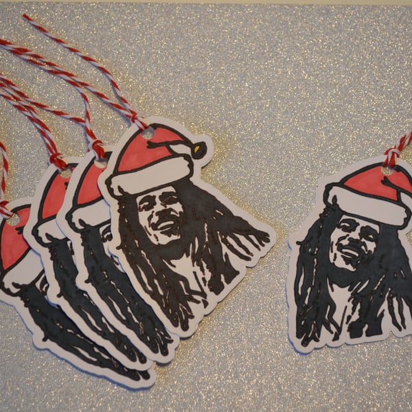 Bob Marley Christmas Gift Tag