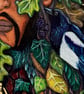 Green Man, Reimagined - Original A3 Pagan Folklore Mixed Media Painting - Image 3