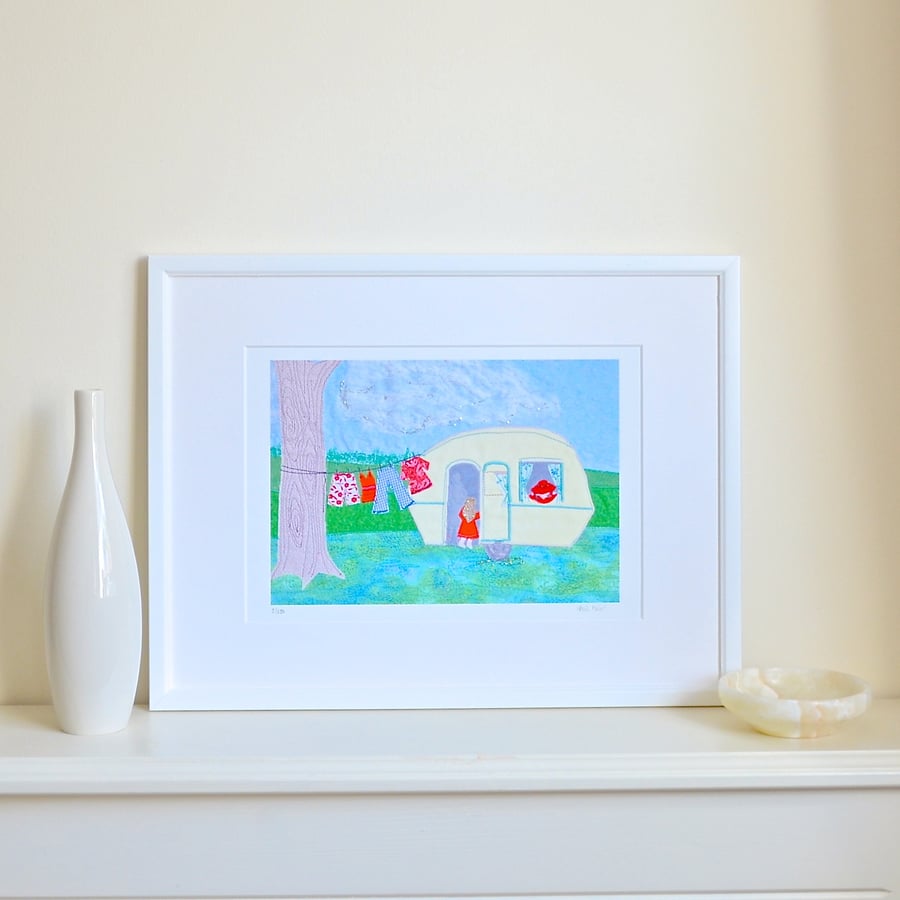 Special offer - The Caravan - vintage 1950s caravan print