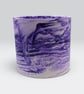  Extra Large Purple Marbled Plant Pot - Violet and Lilac Unique Planter - Image 4