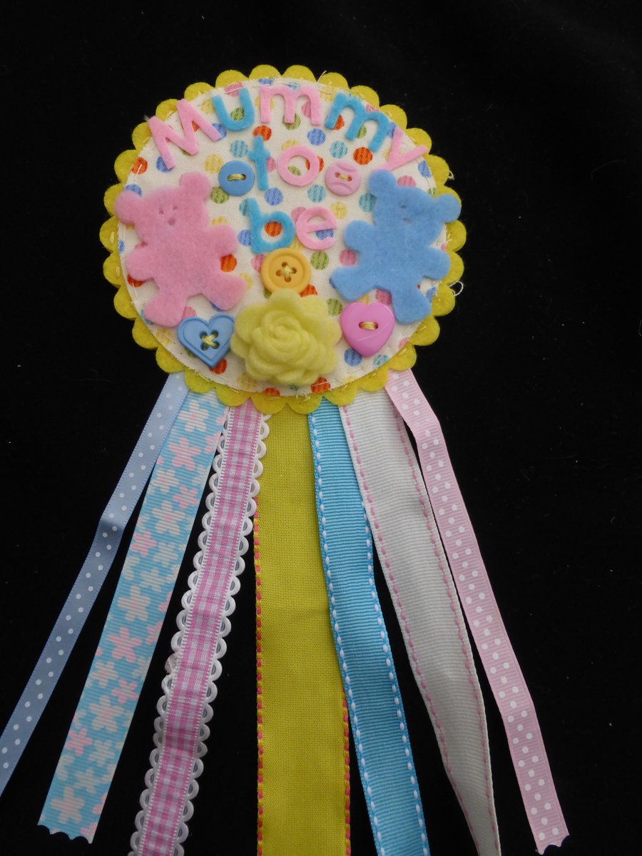 Mummy to be badge-Rosette - Twins