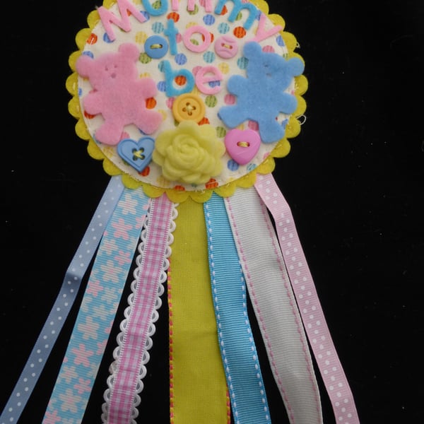 Mummy to be badge-Rosette - Twins