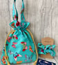 Beautiful Childs Bag - Dolly Style Bag  with matching hair scrunchies
