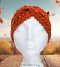 Crochet headband, ear warmer. Rust, copper twist ear warmer. Copper headband. - Image 2