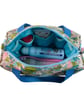 Large wash bag in Liberty cotton, floral toiletries bag with handles and pocket. - Image 3