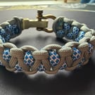 Adjustable paracord 550 survival bracelet to suit wrist size 19cm to 20cm