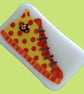 HANDMADE FUSED DICHROIC GLASS 'YELLOW HIGHTOPS' BROOCH. - Image 4