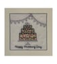 Embroidered Wedding Cake Card: Textile Congratulations Card - Image 5