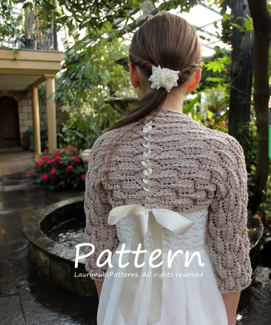 Knitting pattern, shrug, bolero pattern