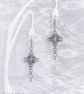 Handcrafted Chainmaile Cross Spike Earrings: Stainless Steel Gothic