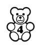 Alphabear Number 4 CUT & FOLD Book Folding Pattern - EMAILED PDF PATTERN - Image 3