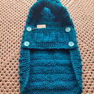 Dog coat.  Hand knitted . Sapphire 