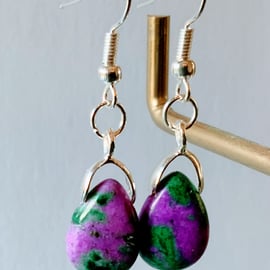 Gemstone Teardrop  Earrings