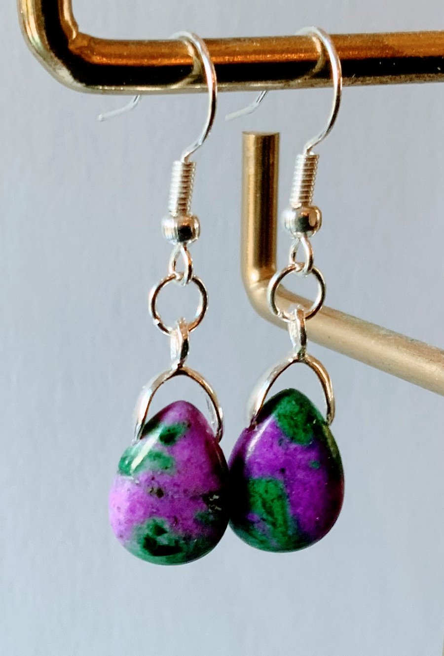 Gemstone Teardrop  Earrings