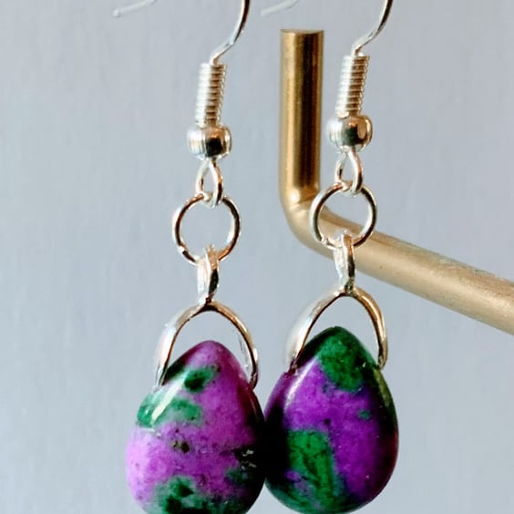 Gemstone Teardrop  Earrings