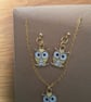 Owl earring and necklace set