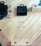 Large Diamond Pendulum Wall Clock, handmade in burr madrona and sycamore. - Image 6