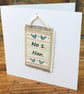 Nan birthday card & keepsake mini hanging gift, Number 1 Nan card - Image 1