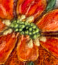 Hand Felted Zinnia Textile Artwork  - Image 4