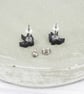 Titanium posts - Mini Black swallow bird stud earrings - Delicate hypoallergenic - Image 2