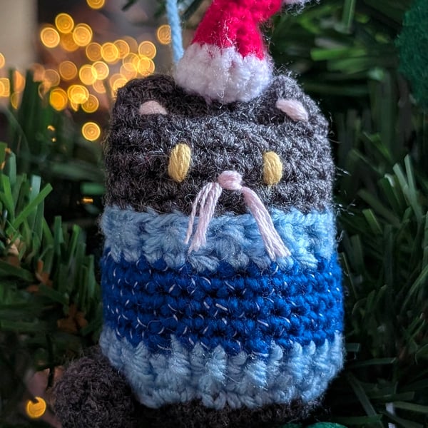 Cat Christmas Tree Decoration, Cat Christmas Gift, Cat Hanging Decoration