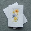 floral hand painted watercolour flowers greetings card ( ref F 120 )