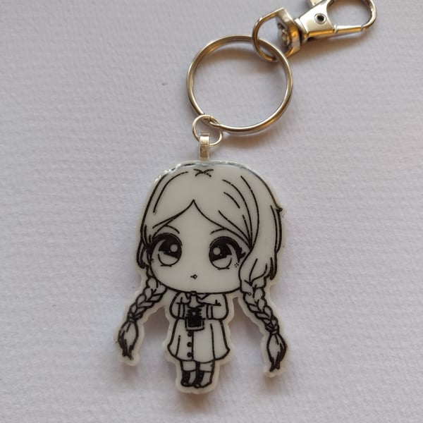 White 'Child of Woe'  Keychain or Bag charm