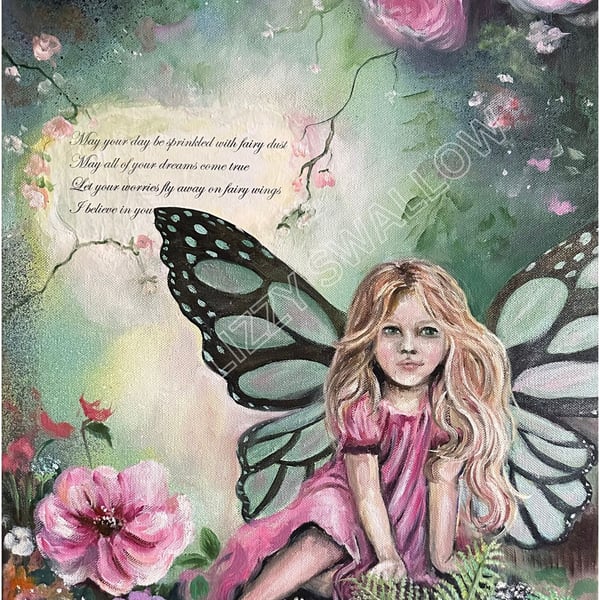 Little Fairy Girl. Original artwork