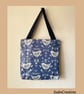 Oilcloth tote bag with zip Narvik Blue - Image 2