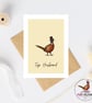 Top Husband Pheasant Card - Husband Birthday Card - Anniversary Card - Hand Draw - Image 2
