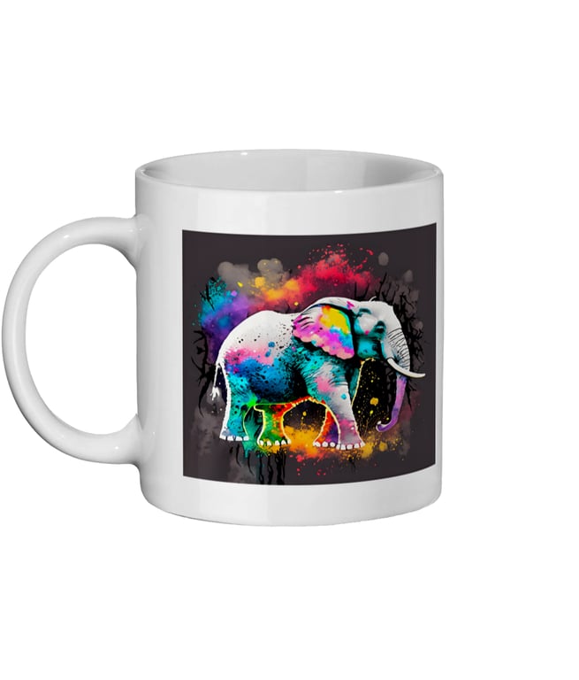 Watercolour Elephant 1 - Bright, Vivid Wildlife Mug