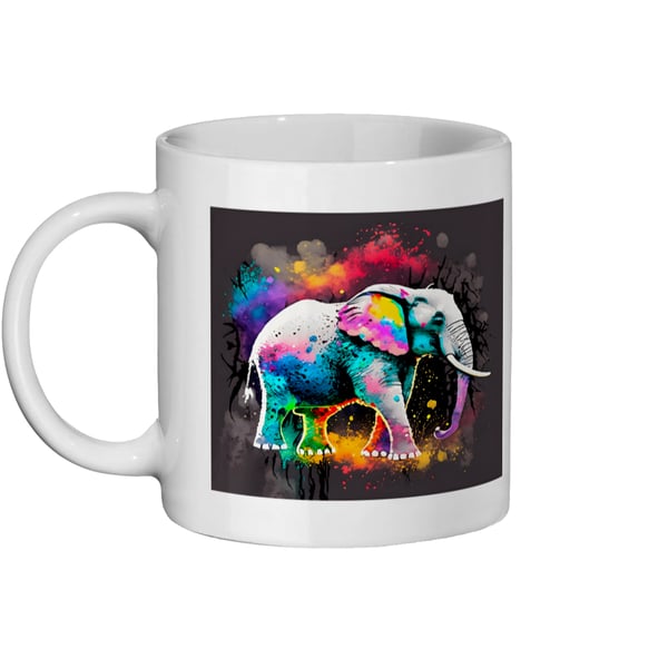 Watercolour Elephant 1 - Bright, Vivid Wildlife Mug