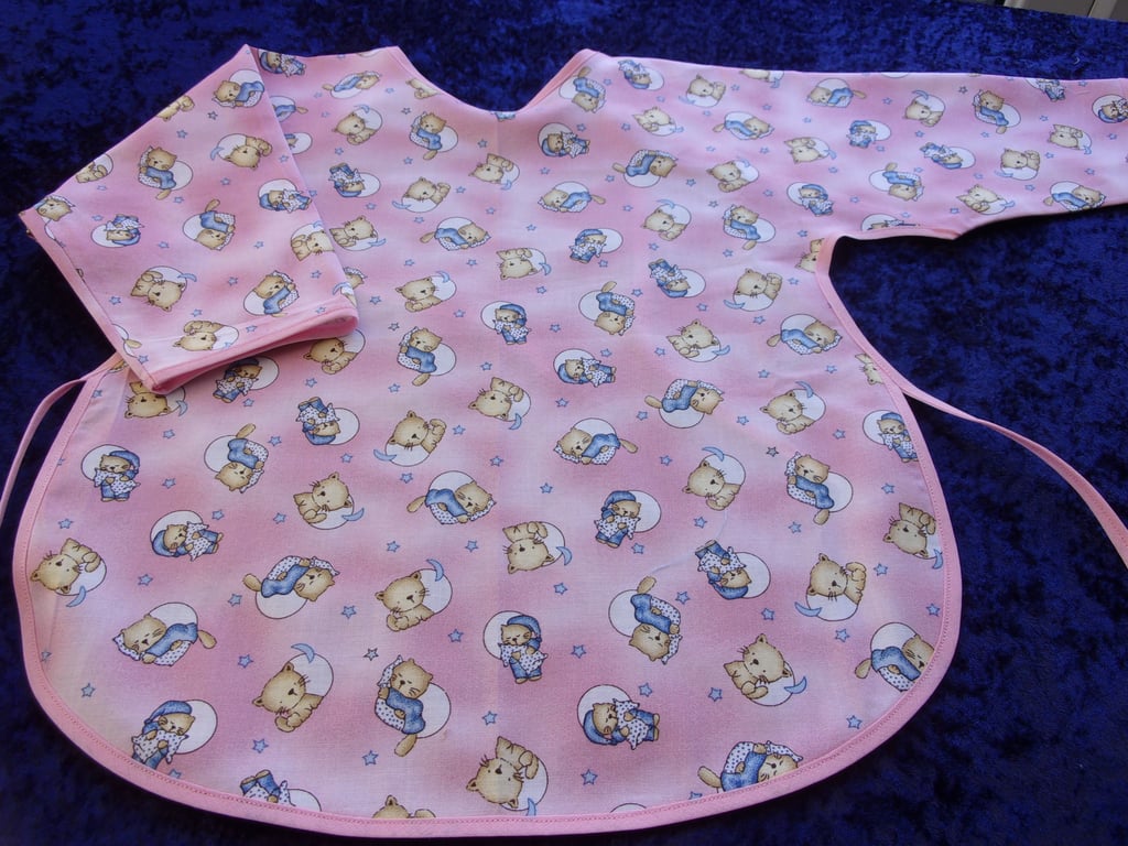 Pink Sleeved Baby Cover Up