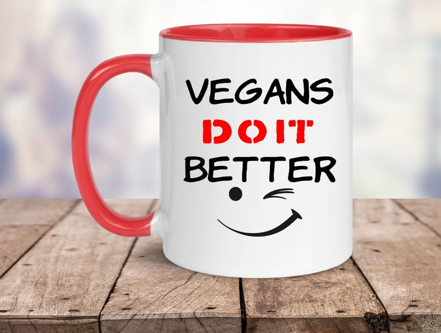 Vegans Do It Better Red Mug