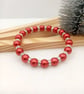 Pearl Bracelet - Christmas Bauble Inspired Pearl Bracelet - Festive Jewellery 