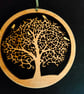 Tree of Life with Golden Birds - Small Wooden wall hanging - Image 5