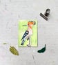 Hoopee Bird Miniature Original ACEO painting - One of a kind