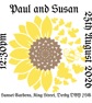 Sunflower Wedding Invitation, RSVP & Details Set with Handmade Envelopes