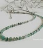 Emerald Sterling Silver Necklace - Image 1