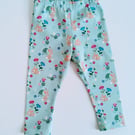 Leggings, 12-18 months, rabbit leggings, girls leggings with bunny design 