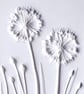 Allium & Chives Plaster Cast Plaque: Botanical Wall Art - Image 3