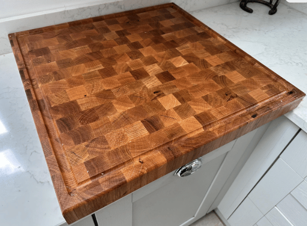 Butchers Block Solid Oak End Grain 600x600x50mm