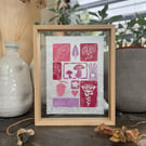 Mini-Print Tiles Lino Print
