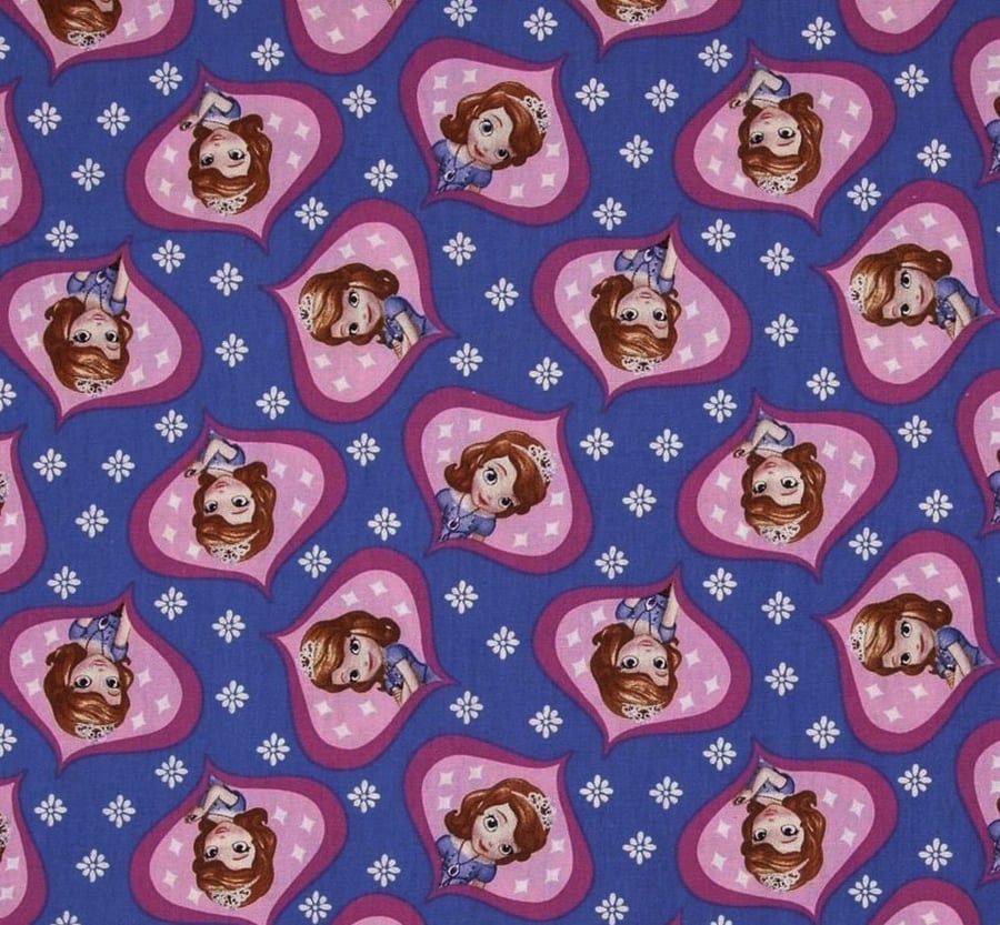 Fat Quarter Disney Sofia Ogee Cotton Quilting Fabric Springs 53280