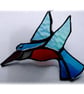 SOLD Kingfisher Suncatcher Stained Glass British Bird Handmade - Image 1