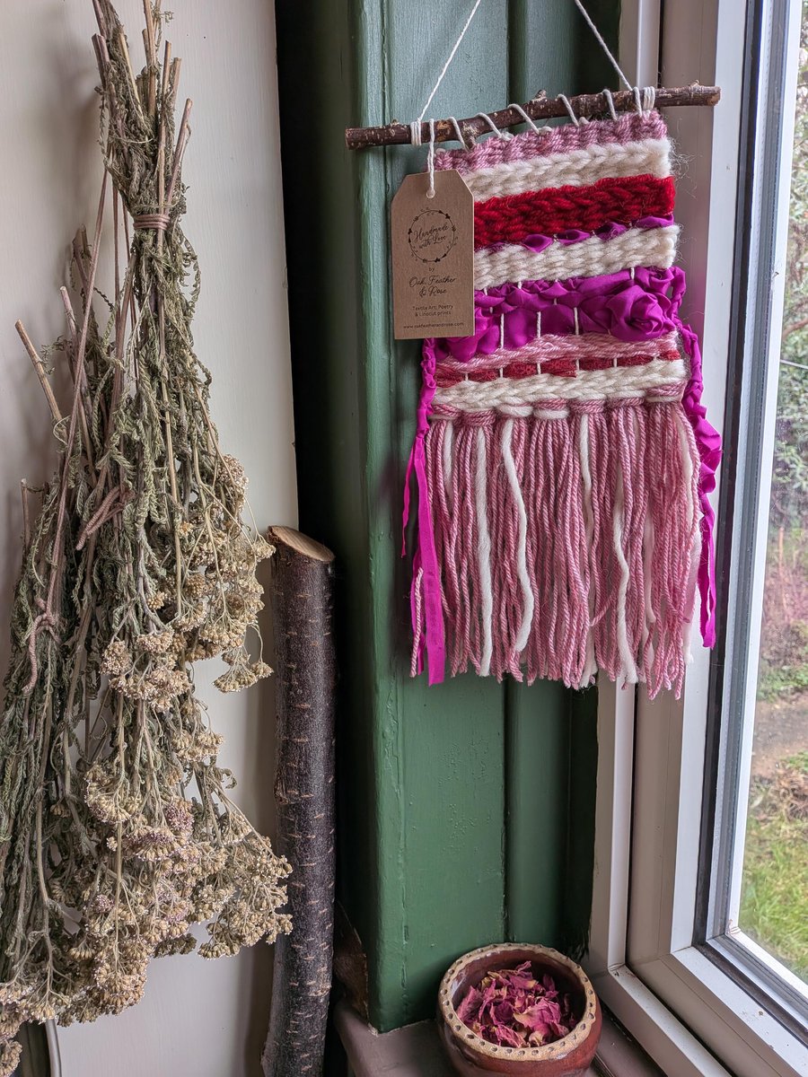 Hand Woven Pink Bohemian Wall Hanging