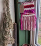 Hand Woven Pink Bohemian Wall Hanging
