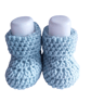 Crocheted Newborn Baby Booties in Duck Egg Blue , Baby Gift, Gender Neutral  - Image 6