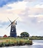 A4 Print Of Berney Arms Windmill Norfolk Broads 
